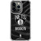 NBA Brooklyn Nets Black Animal Print iPhone 15 Pro Clear Case